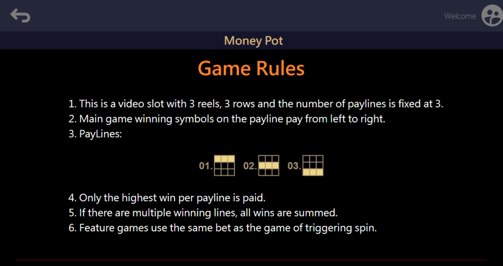 how to play Money Pot slot game