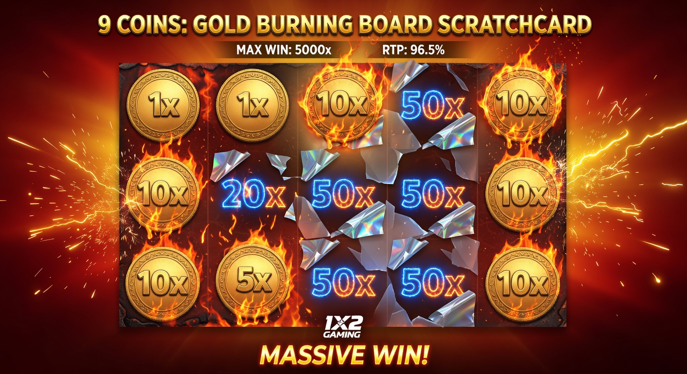 9 Coins: Gold Burning Board Scratchcard Demo — Honest Review, RTP & Volatility
