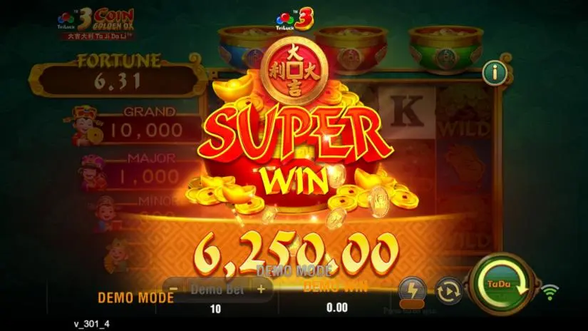 3 Coin Golden Ox demo gameplay