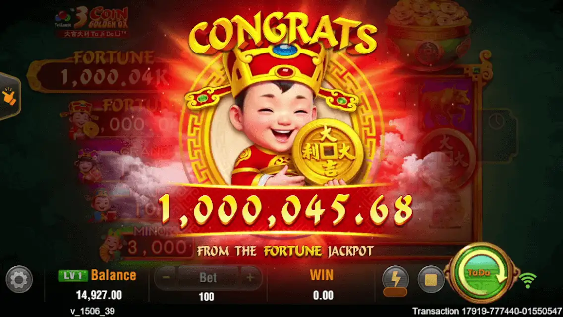 3 Coin Golden Ox slot features and rtp