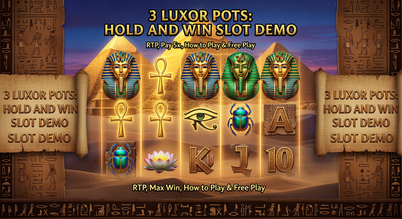 3 Luxor Pots: Hold and Win Slot Demo — Honest Review, RTP & Volatility