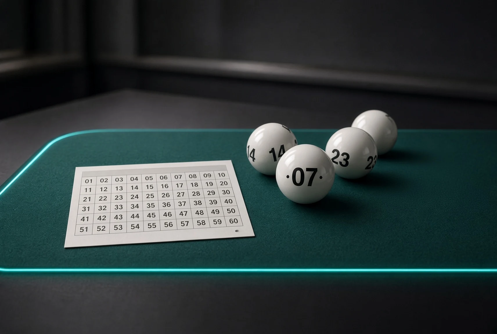 Midweek jackpot ticket and numbered balls
