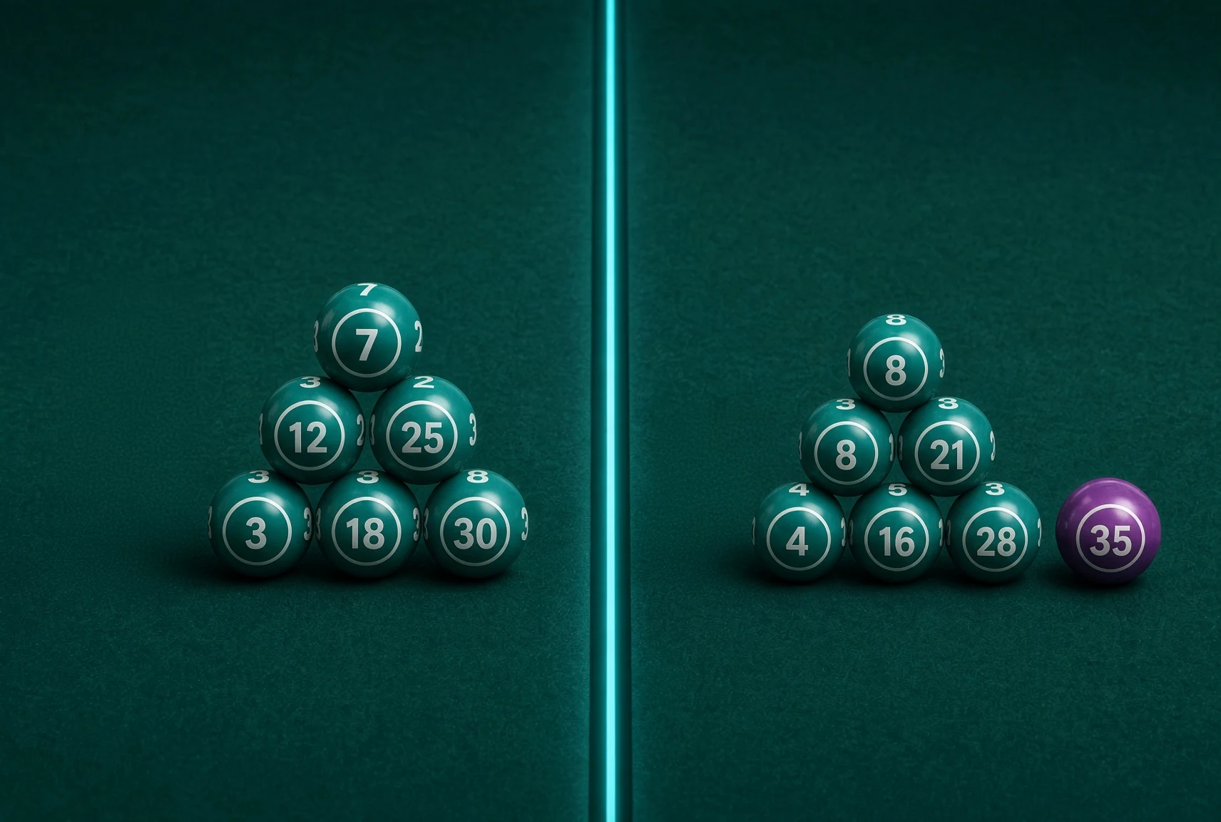 Full jackpot compared with a near-miss bonus