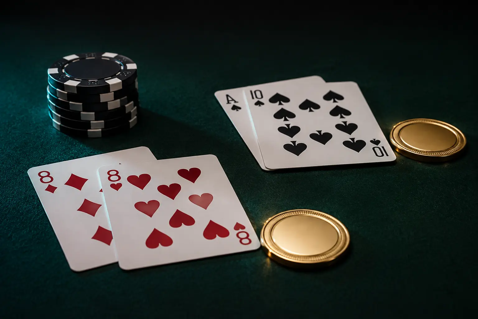 Blackjack splitting and doubling hands with free bet tokens