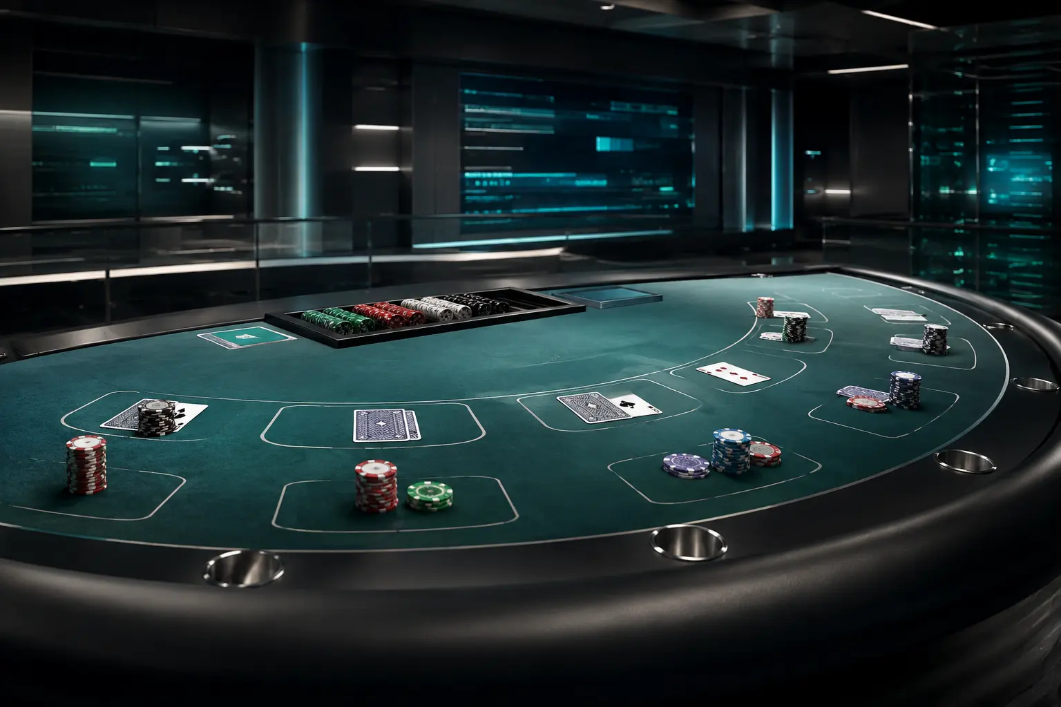 Premium online blackjack table with varied betting positions