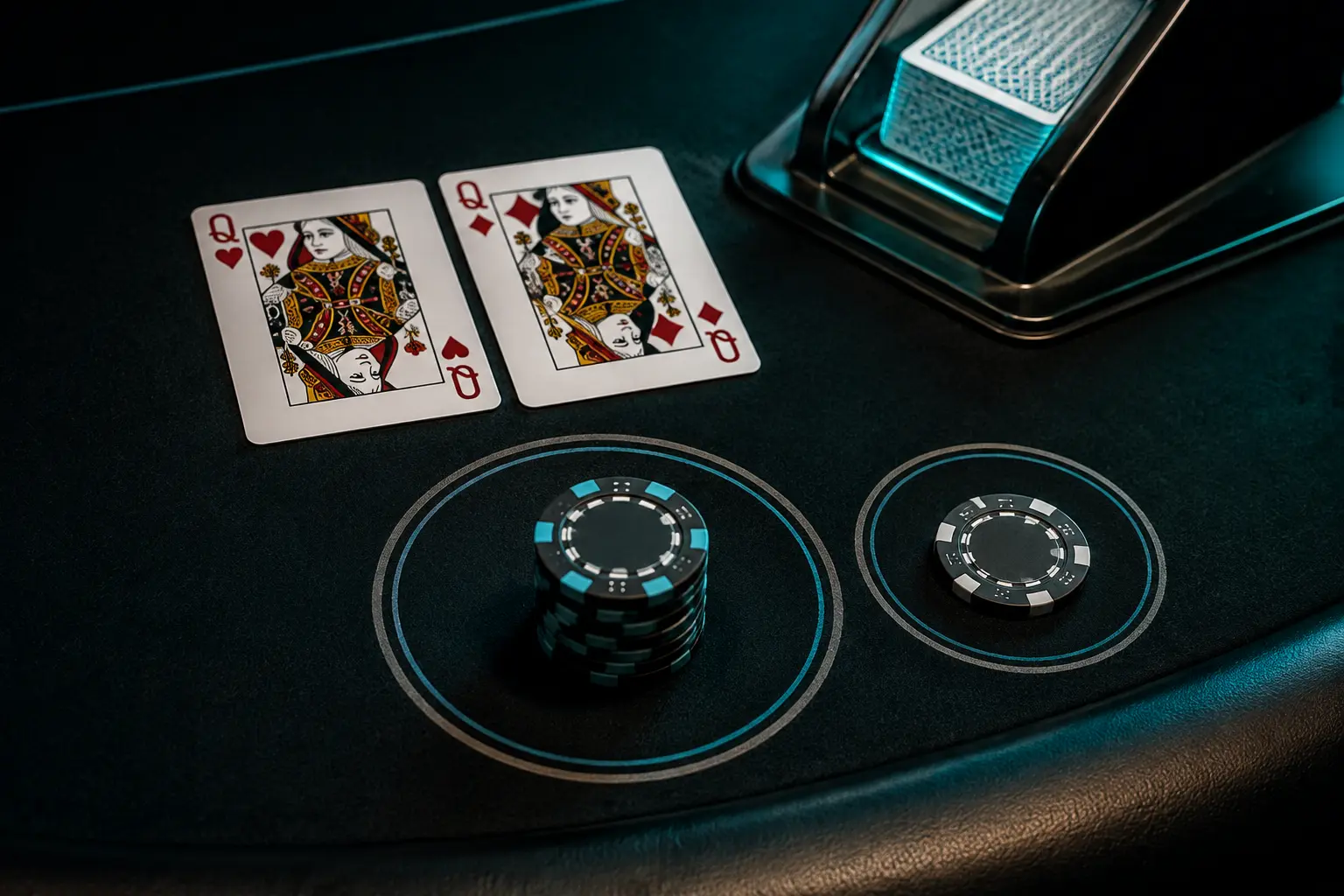 Perfect pair of sevens with blackjack wagers and a multi-deck shoe