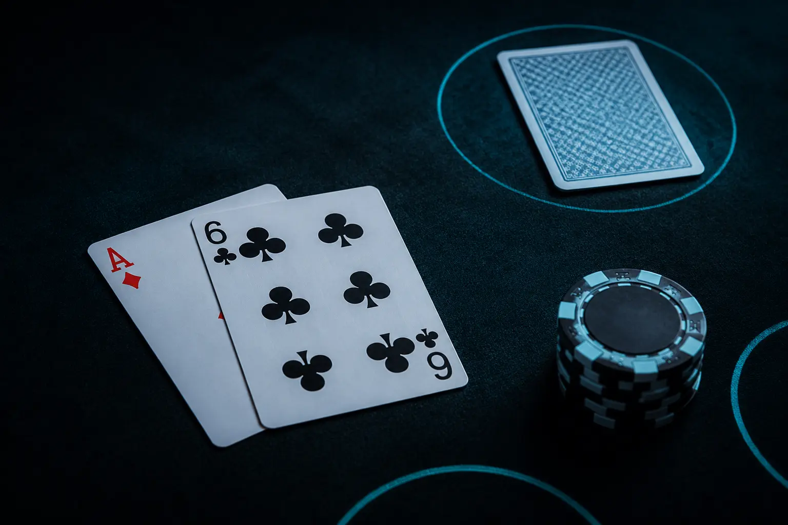 Ace and six forming soft 17 with another card ready to draw