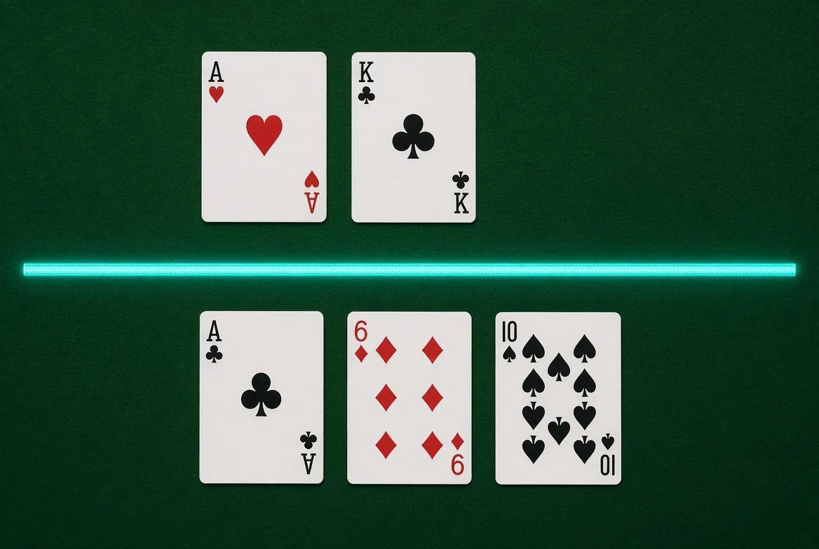Ace counted as 11 versus ace counted as 1