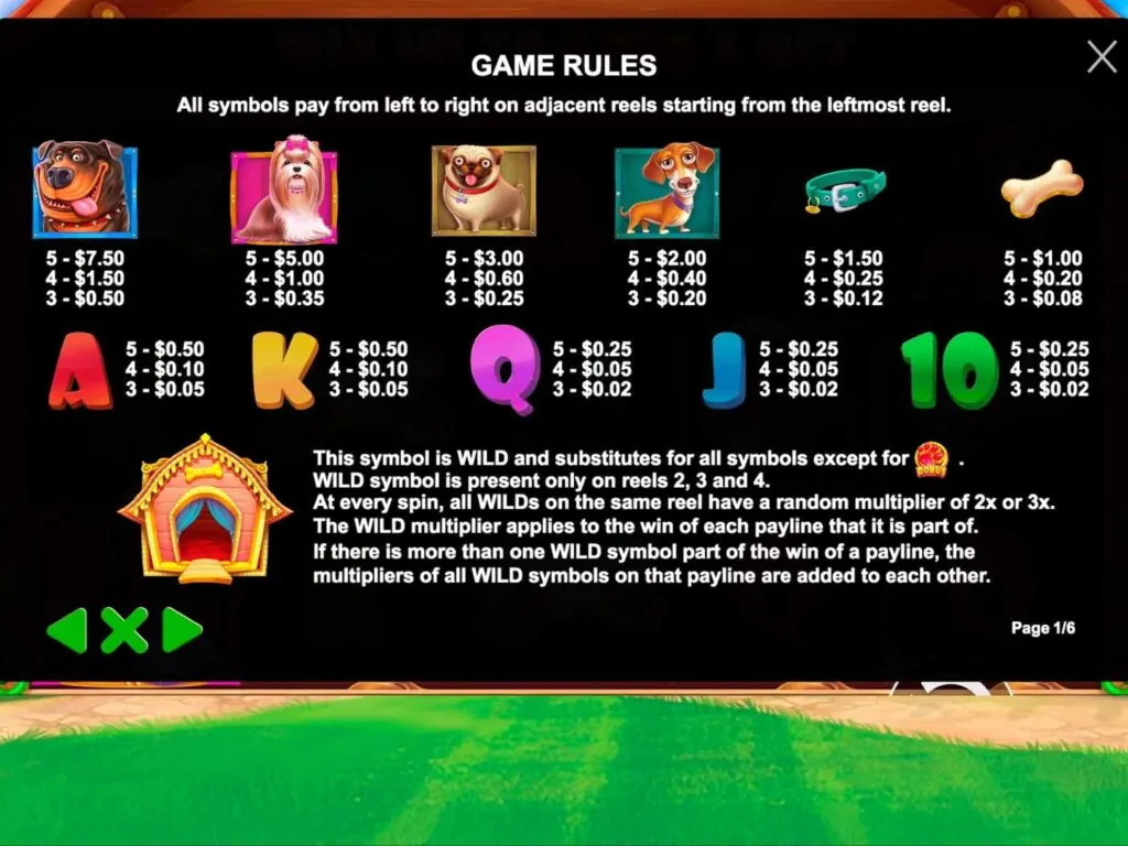 Symbols and Paytable