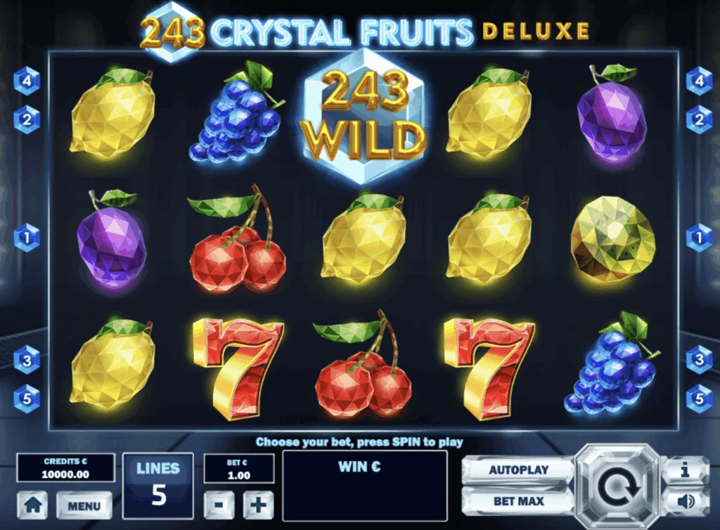 243 Crystal Fruits Deluxe slot game screenshot