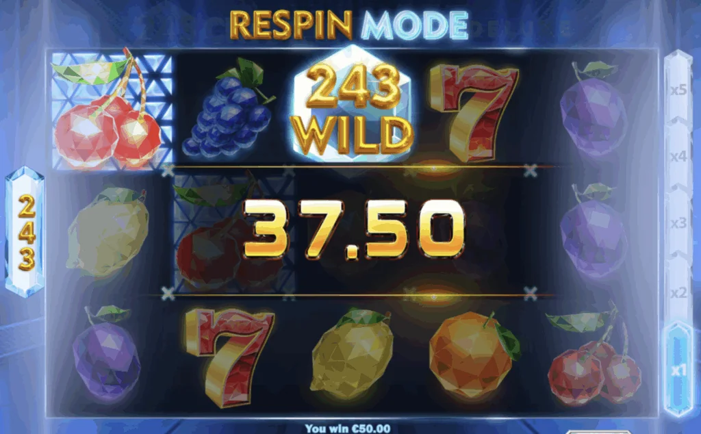 243 Crystal Fruits Deluxe slot features and rtp