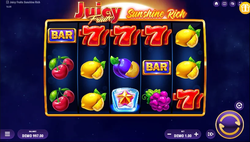 Juicy Fruits Sunshine Rich slot game screenshot