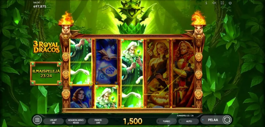3 Royal Dracos slot features and rtp