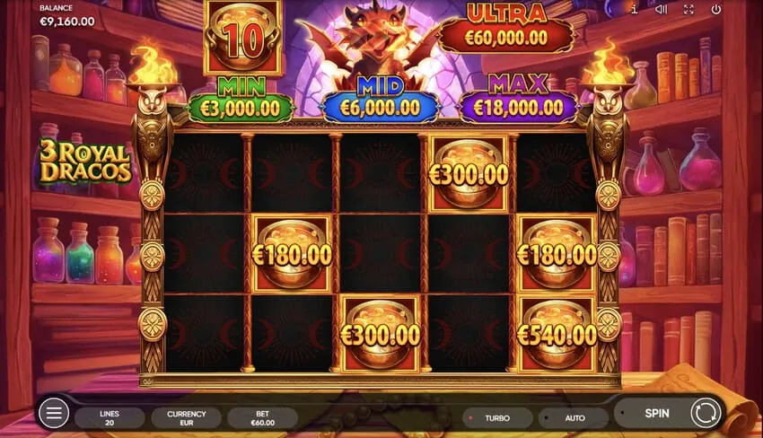 how to play 3 Royal Dracosslot game