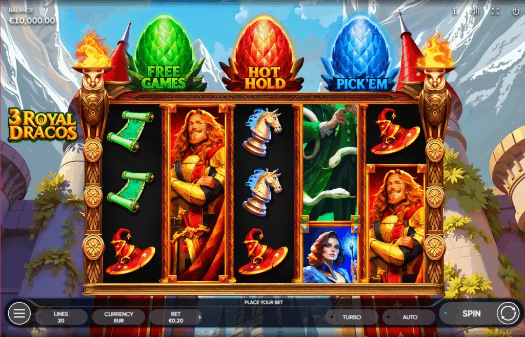 how to play Royal Dracos Hot slot game