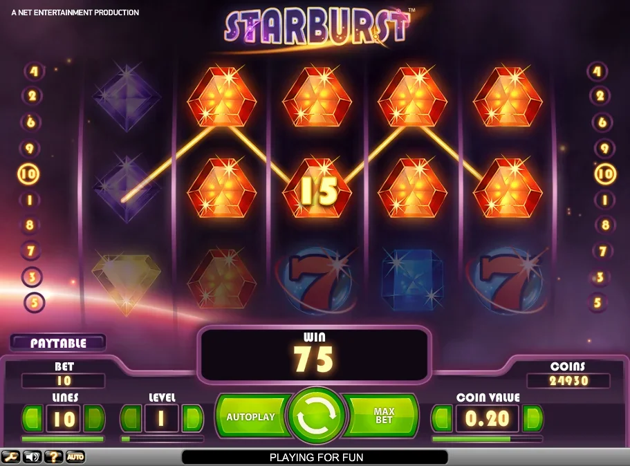 Starburst demo gameplay