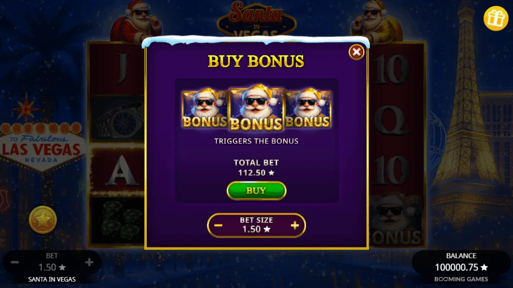Santa In Vegas slot features and rtp