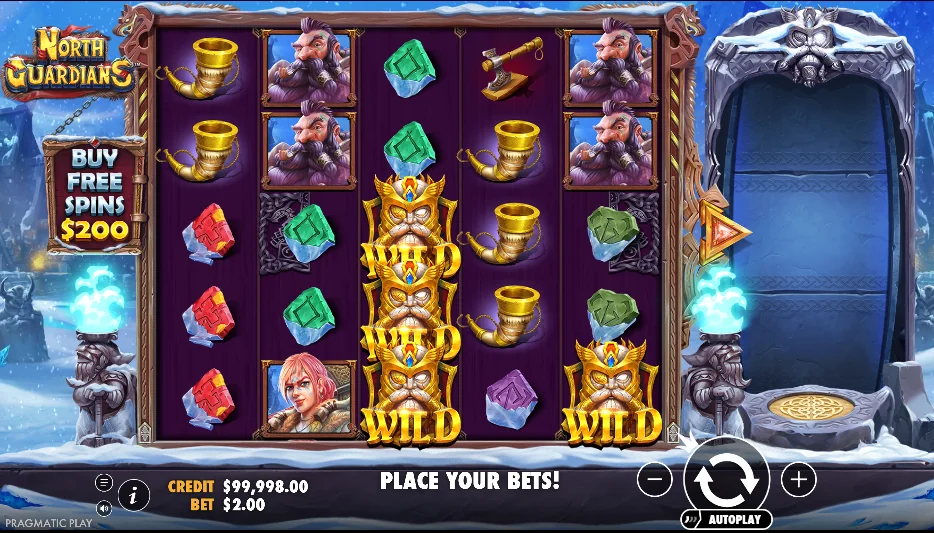 North Guardians slot game screenshot