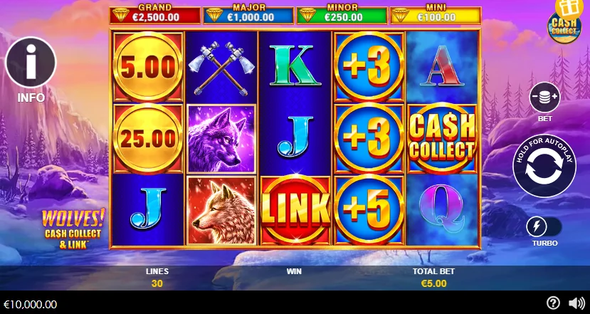 Wolves! Cash Collect slot game screenshot