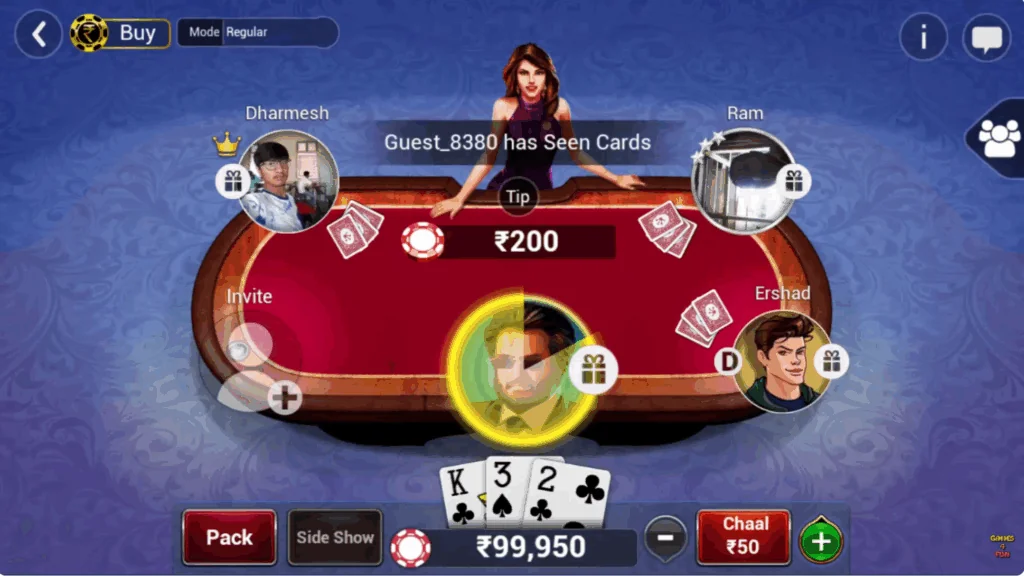 Teen Patti 3 Card game screenshot