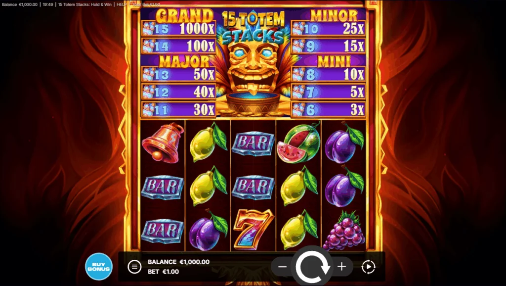 15 Totem Stacks: Hold and Win slot game screenshot