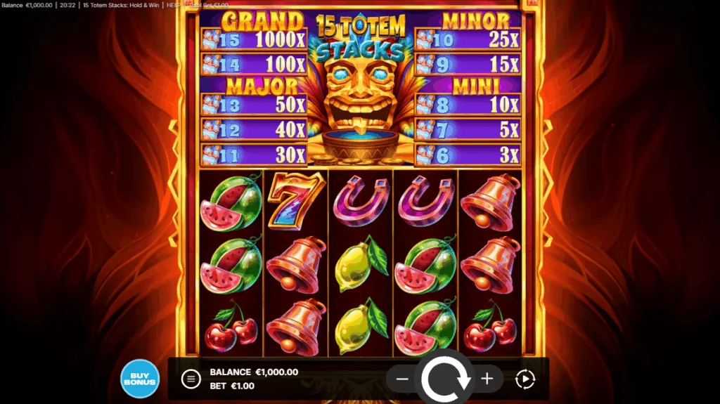 15 Totem Stacks: Hold and Win slot game