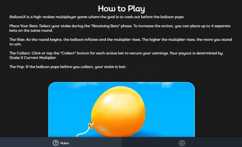 how to play BalloonX slot game