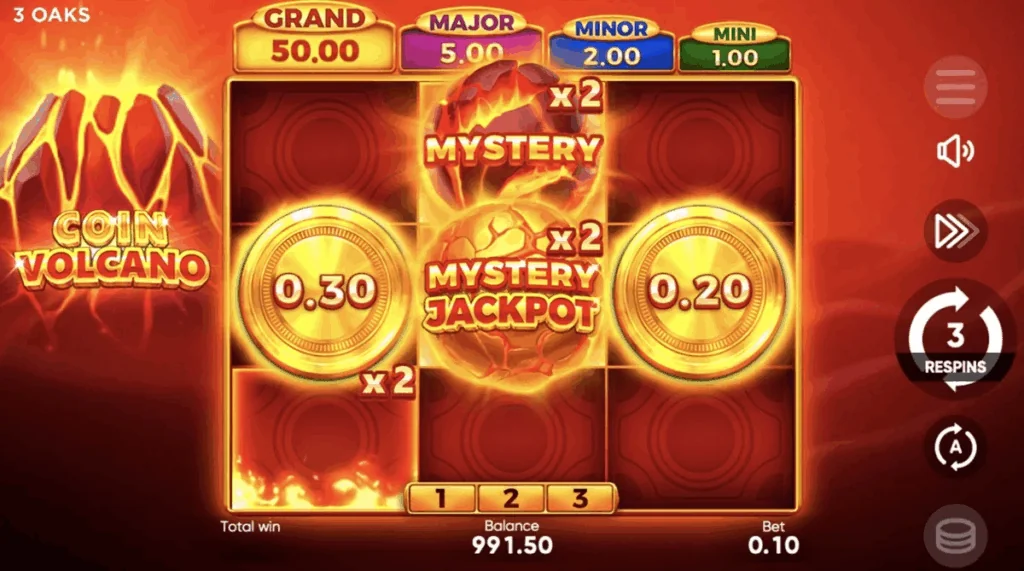 how to play Coin Volcano slot game