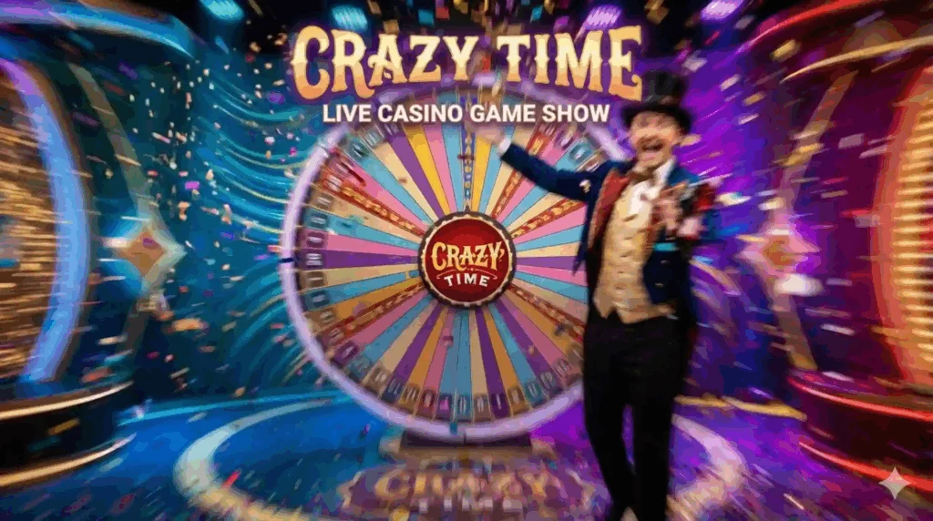 Crazy Time Live Game Show slot features and rtp