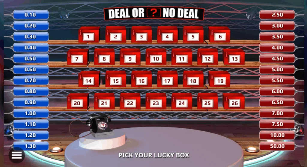 how to play Deal or No Deal slot game