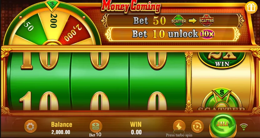 Money Coming slot game screenshot