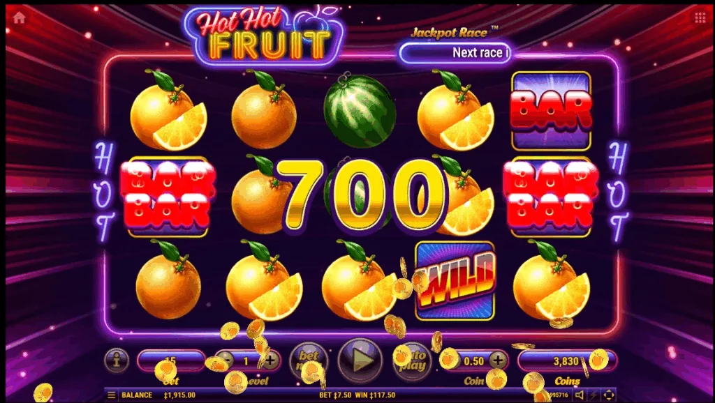 Hot Hot Fruit slot game screenshot