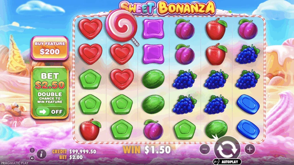 Sweet Bonanza slot game screenshot