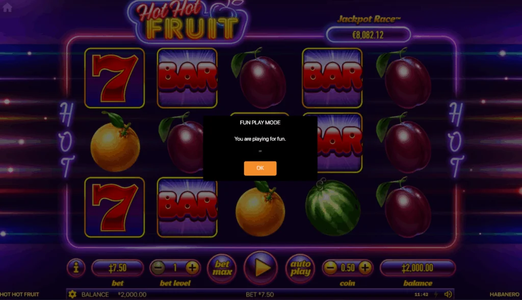 Hot Hot Fruit slot features and rtp