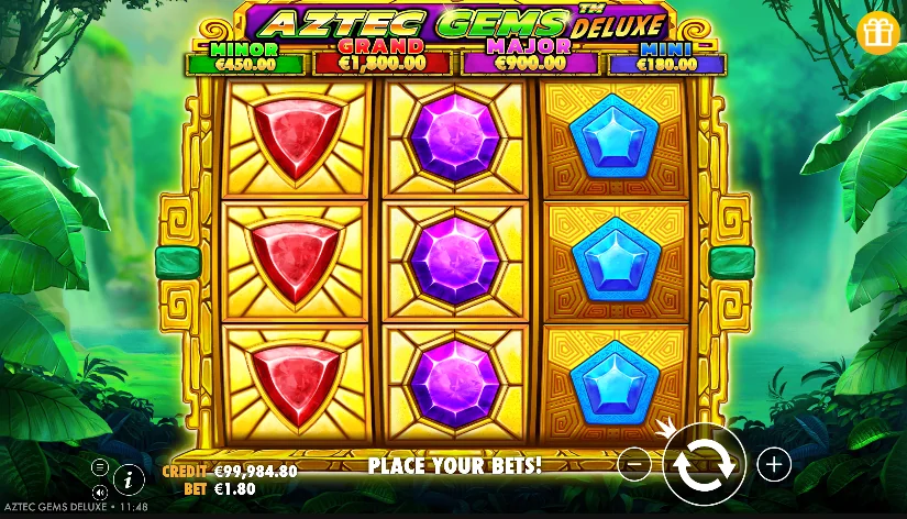 Aztec Gems Deluxe slot features and rtp