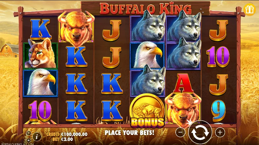 Buffalo King slot game screenshot