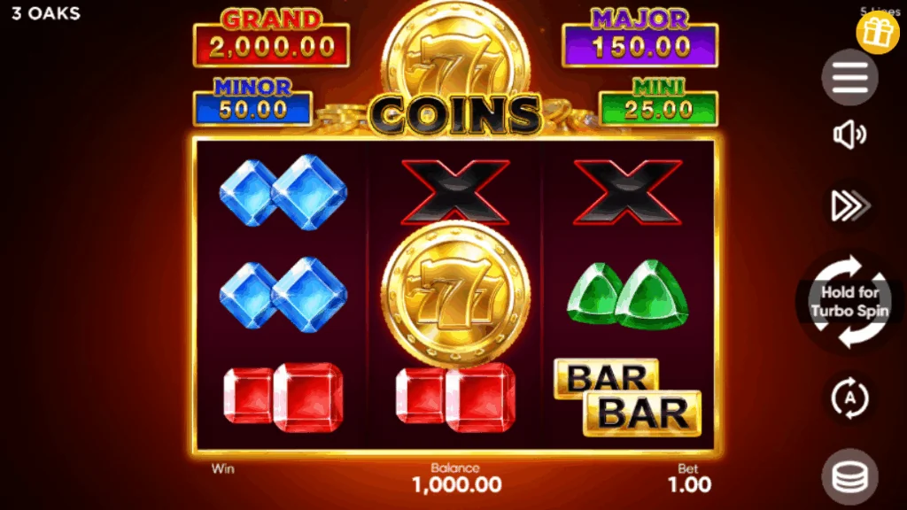 777 Coins demo gameplay