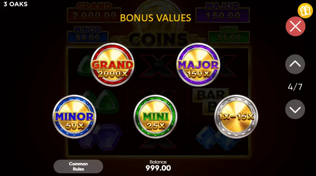 777 Coins slot features and rtp