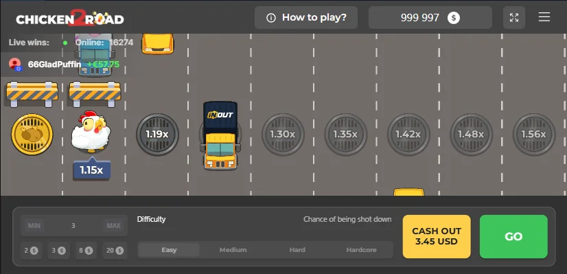Chicken Road 2 slot game screenshot
