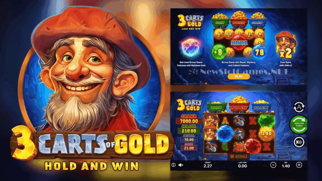 3 Carts of Gold: Hold and Win slot game screenshot