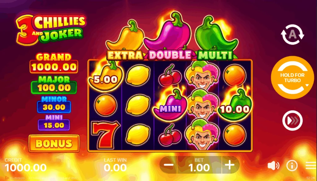 3 Chillies & Joker: Hold and Win demo gameplay