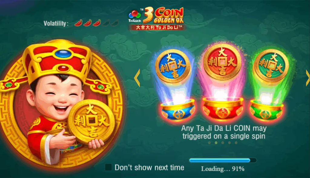 3 Coin Golden Ox demo gameplay