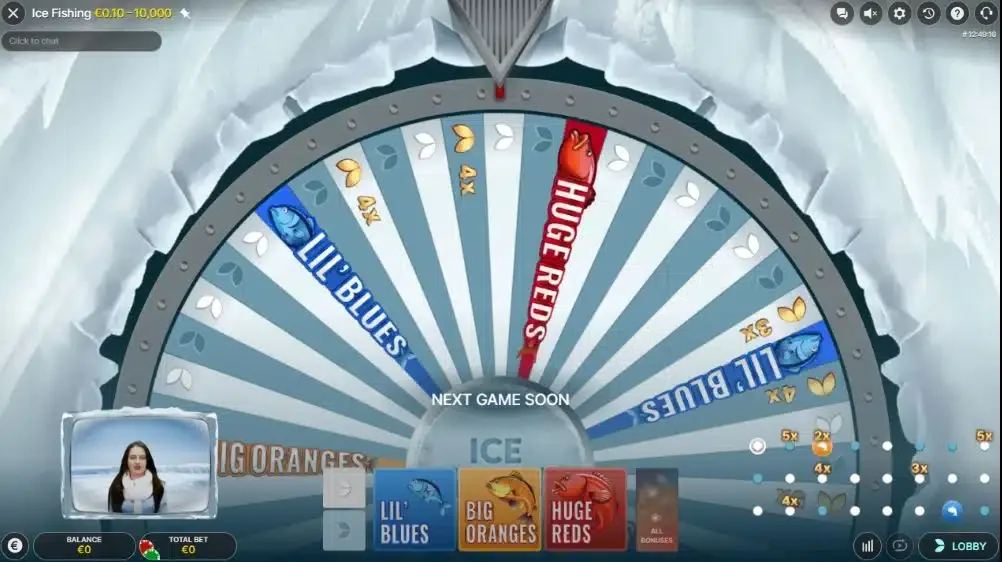 Ice Fishing Live slot game screenshot