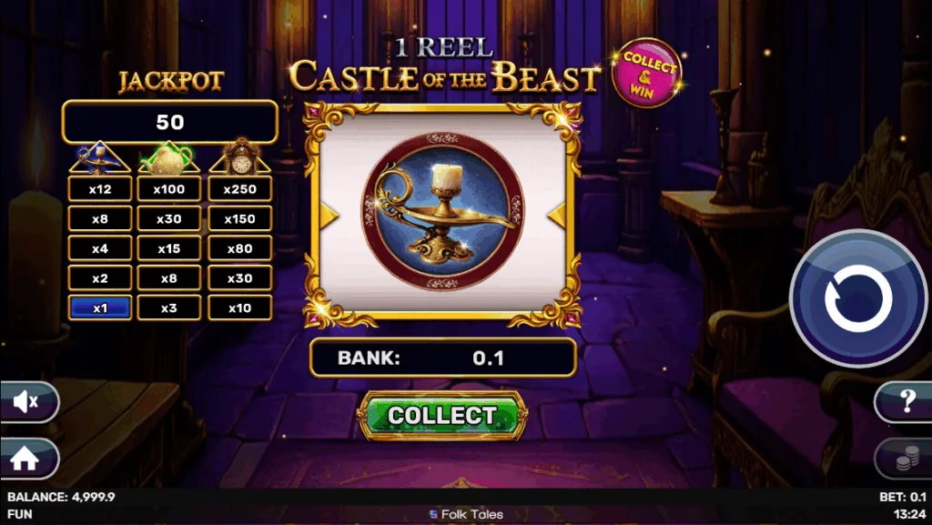 1 Reel — Castle of the Beast slot game screenshot