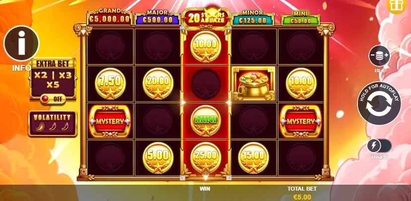 20 Stars Ablaze slot game screenshot