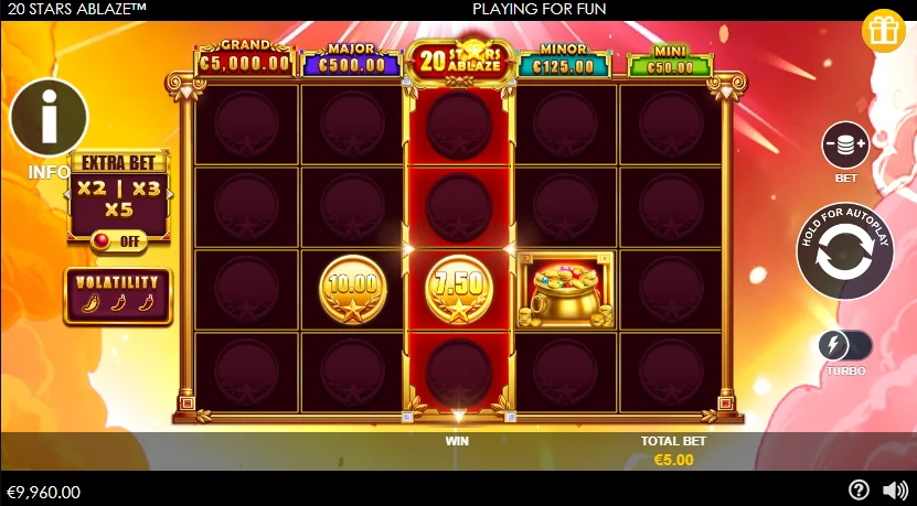 how to play 20 Stars Ablaze slot game