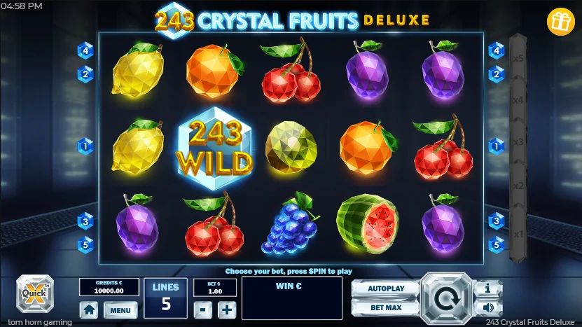 243 Crystal Fruits slot game screenshot