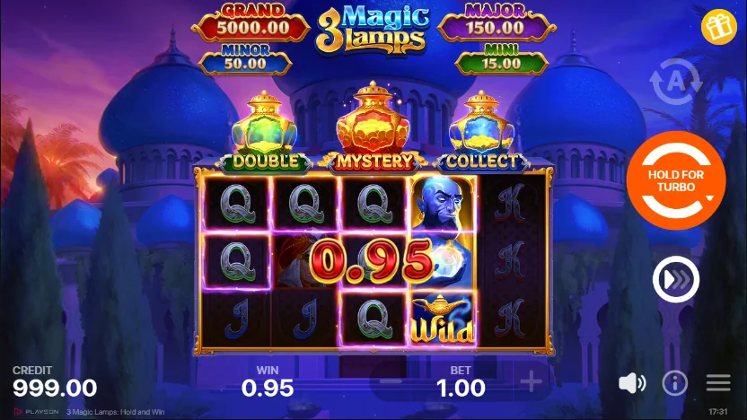 3 Magic Lamps: Hold and Win demo gameplay
