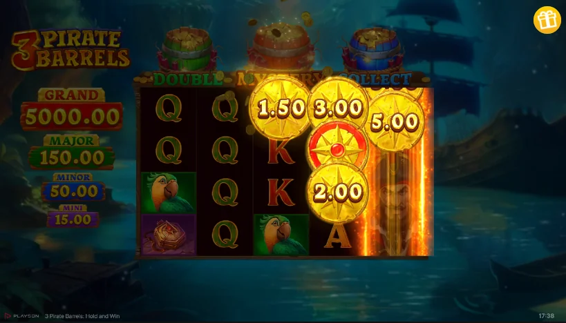 3 Pirate Barrels slot features and rtp