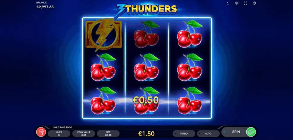 how to play 3 Thunders slot game